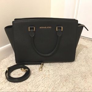 Michael Kors Black Large Selma Purse